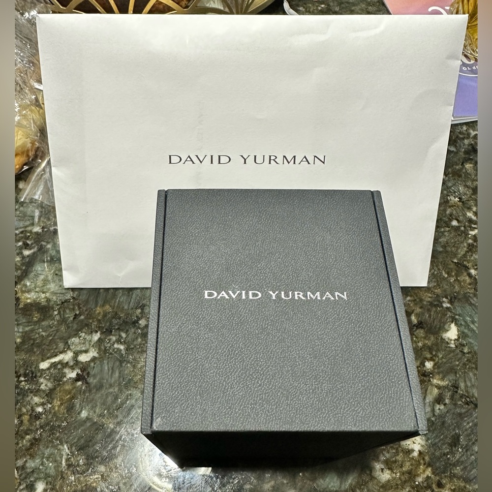 David Yurman Men's Shark Tooth Charm Amulet Necklace with pavé Black Diamonds